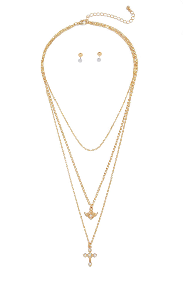Load image into Gallery viewer, Feeling Blessed Layered Necklace - Gold
