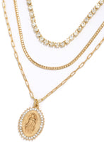 Load image into Gallery viewer, Mary Embellished Pendant Necklace - Gold
