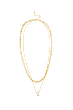 Load image into Gallery viewer, Macey Gold Plated Layered Necklace - Gold
