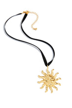 Load image into Gallery viewer, Solana Statement Sun Necklace - Gold
