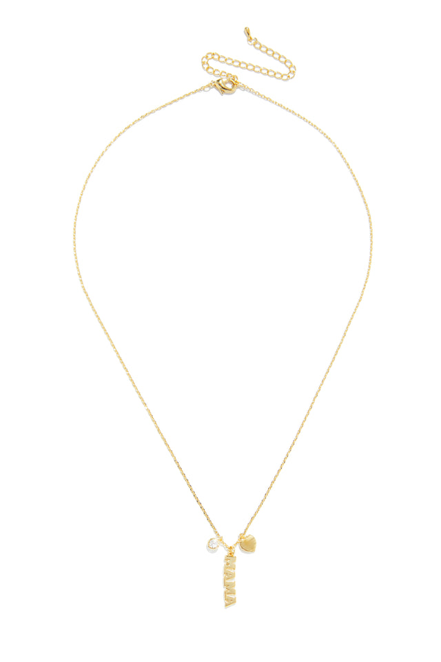 Load image into Gallery viewer, Gold Tone Bar MAMA Necklace
