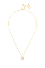 Load image into Gallery viewer, Gold Square Embellished MAMA Necklace
