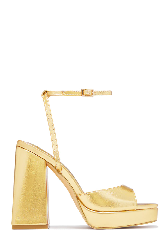 Load image into Gallery viewer, Kami Platform Block Heels - Gold
