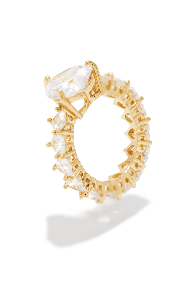 Load image into Gallery viewer, True Love Heart Embellished Ring - Gold
