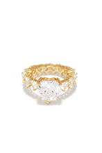 Load image into Gallery viewer, True Love Heart Embellished Ring - Gold
