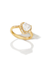 Load image into Gallery viewer, Only Yours Embellished Heart Stone Ring - Gold
