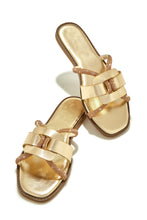 Load image into Gallery viewer, Del Sol Embellished Slip On Sandals - Gold
