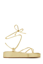 Load image into Gallery viewer, Mykonos Island Lace Up Platform Sandals - Silver

