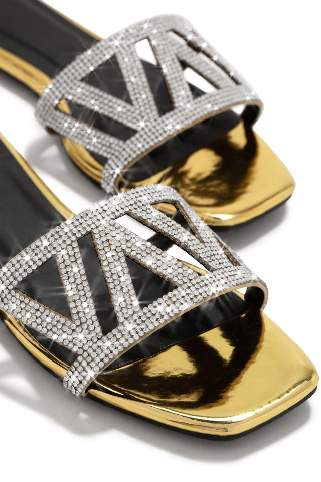 Load image into Gallery viewer, Gold-Tone Sandals
