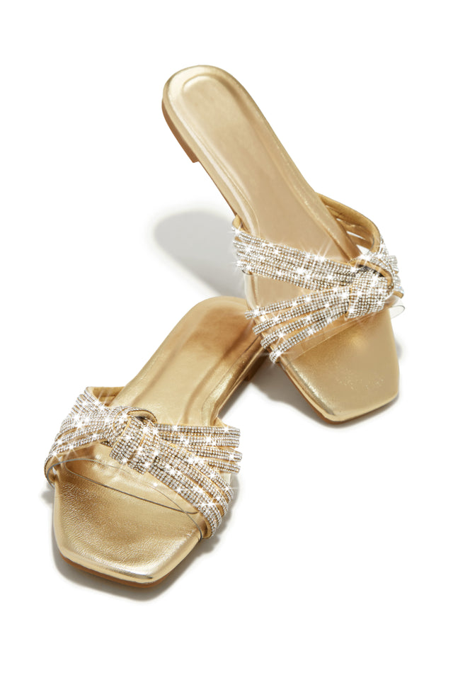 Load image into Gallery viewer, Gold Metallic Sandals
