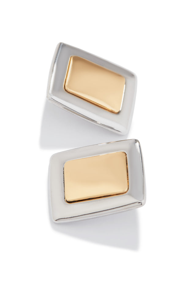Load image into Gallery viewer, Karoly Rectangle Earring - Gold Silver
