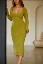 Load image into Gallery viewer, Olive Green Midi Dress
