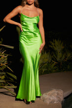 Load image into Gallery viewer, Bright Green Satin Dress
