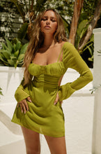 Load image into Gallery viewer, Lime Green Long Sleeve Dress
