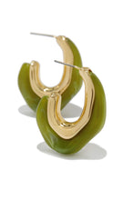 Load image into Gallery viewer, Abstract Green Earrings
