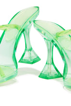 Load image into Gallery viewer, Erianna Jelly High Heel Mules - Green
