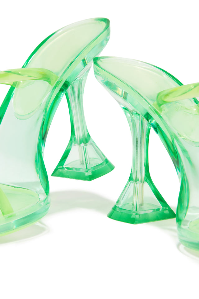 Load image into Gallery viewer, Erianna Jelly High Heel Mules - Green
