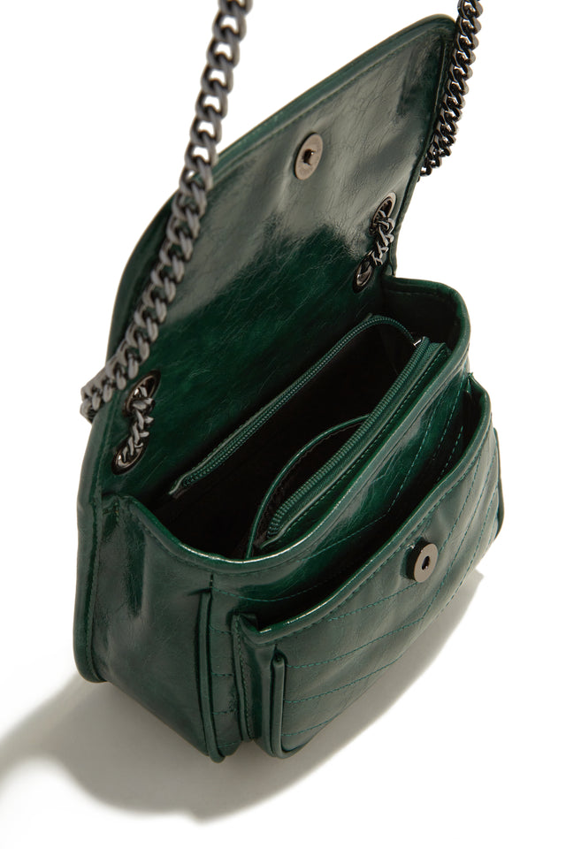 Load image into Gallery viewer, Flap Closure Green bag with Multiple Compartments

