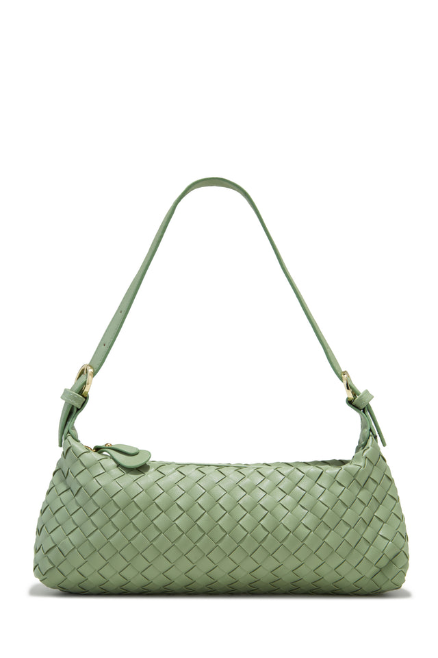 Load image into Gallery viewer, Green Sage Woven Shoulder Bag
