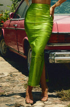 Load image into Gallery viewer, Green Stretch Maxi Skirt
