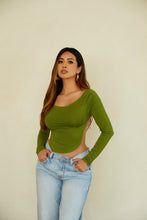 Load image into Gallery viewer, Basil Green Long Sleeve Top
