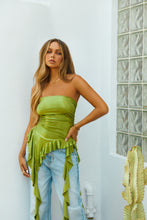 Load image into Gallery viewer, Strapless Green Top
