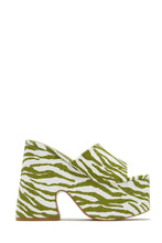 Load image into Gallery viewer, Zebra Printed Mules
