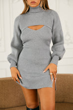 Load image into Gallery viewer, Grey Sweater Dress
