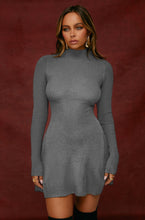 Load image into Gallery viewer, Aida Long Sleeve Mini Dress - Grey
