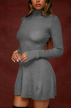 Load image into Gallery viewer, Aida Long Sleeve Mini Dress - Grey
