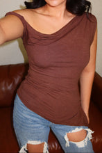 Load image into Gallery viewer, Haley Off The Shoulder Asymmetric Top - Brown

