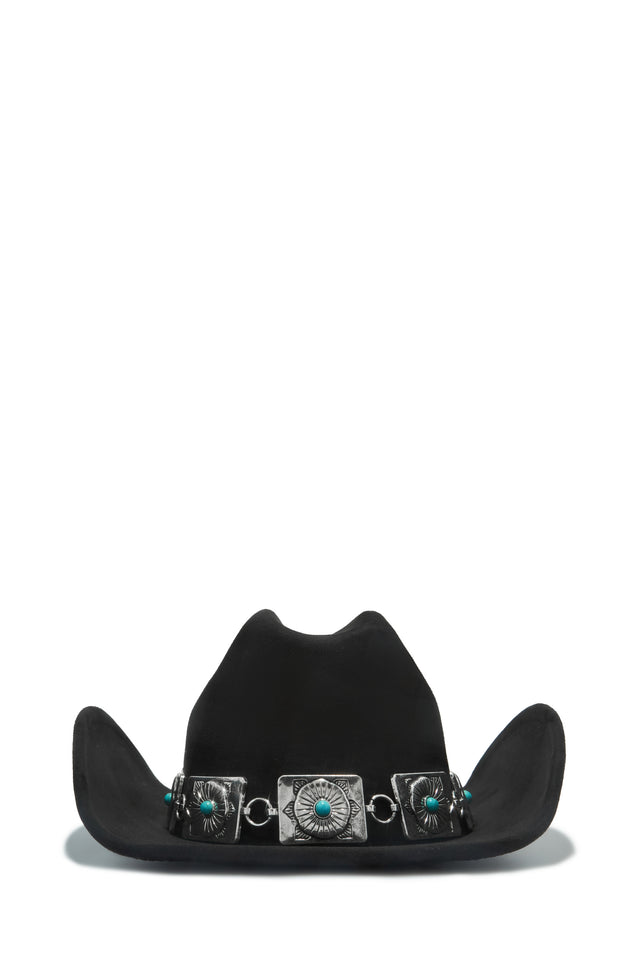 Load image into Gallery viewer, Yelayna Faux Suede Western Hat - Black
