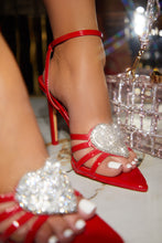 Load image into Gallery viewer, Heartbreaker Heart Embellished High Heels - Red
