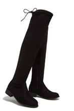 Load image into Gallery viewer, High &amp; Low Over The Knee Flat Boots - Black
