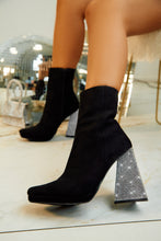 Load image into Gallery viewer, High Priority Embellished Heel Boot - Black
