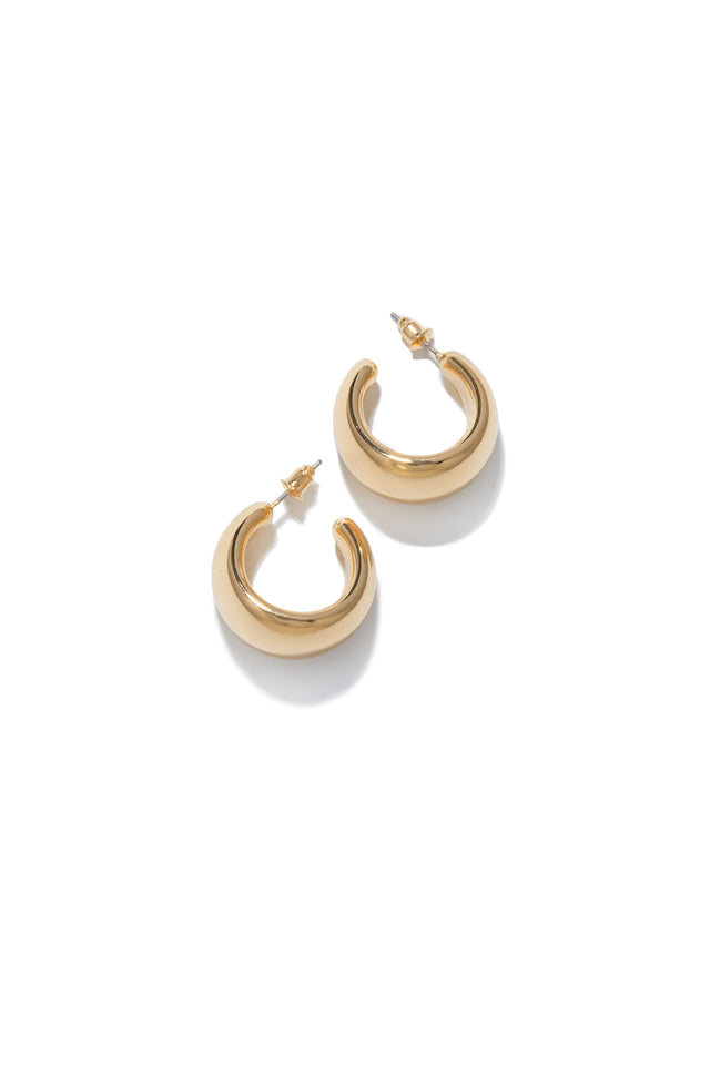 Load image into Gallery viewer, Shiny Gold Tone Earrings
