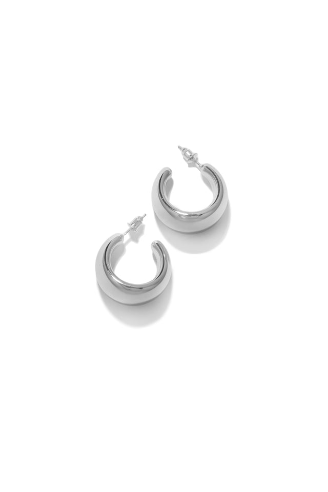 Load image into Gallery viewer, Summer Silver Hoops
