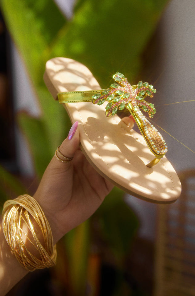 Load image into Gallery viewer, Green Embellished Sandals

