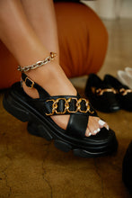 Load image into Gallery viewer, Black Sandals worn By Female Model
