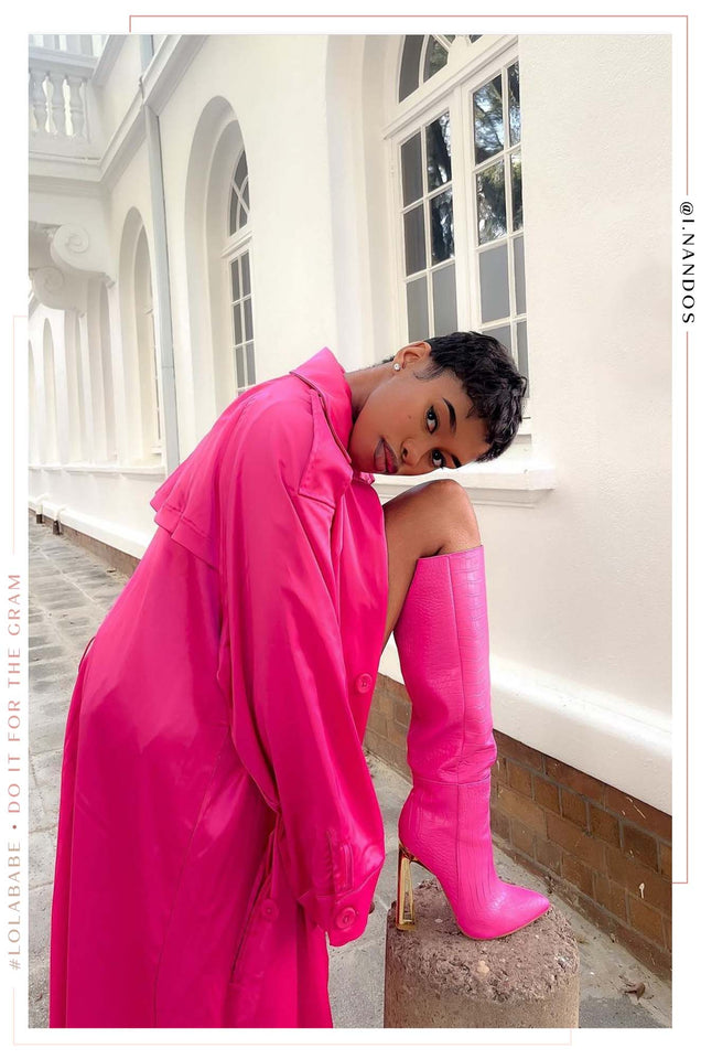 Load image into Gallery viewer, Georgina Satin Trench Coat - Pink
