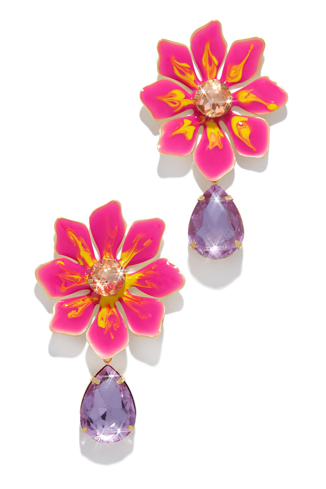 Load image into Gallery viewer, Colorful Pink Earrings
