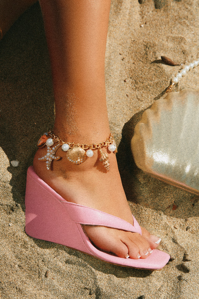 Load image into Gallery viewer, Alena Wedge Heel Mules - Pink

