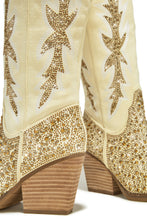 Load image into Gallery viewer, Rhinestone Ivory Boots
