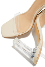 Load image into Gallery viewer, Simply Yours Clear Ankle Strap Heels - Ivory
