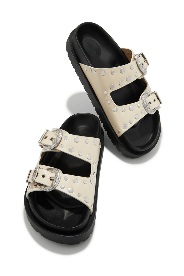 Load image into Gallery viewer, Kenzia Chunky Slip On Sandals - Bone
