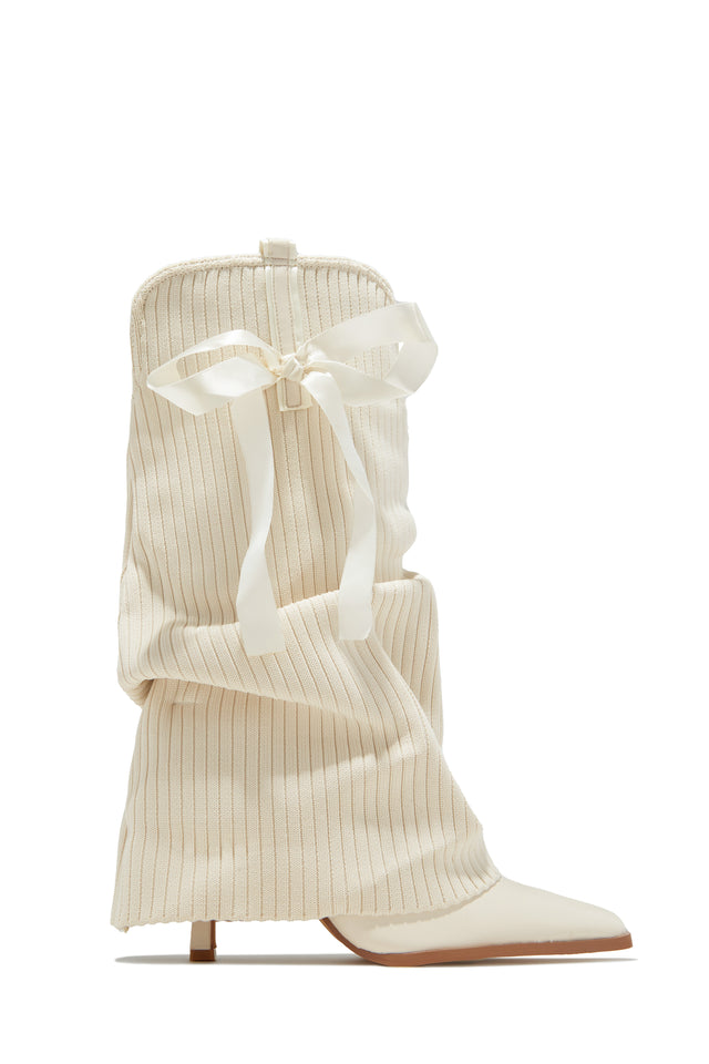 Load image into Gallery viewer, Annalee Below The Knee Slouch Boots - Cream
