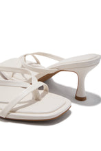 Load image into Gallery viewer, Elena Mid Heel Mules - Ivory
