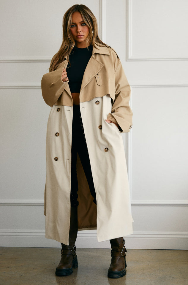 Load image into Gallery viewer, Nude Trench Coat
