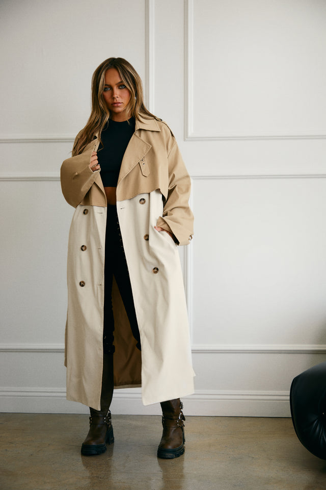 Load image into Gallery viewer, Ivory Trench Coat
