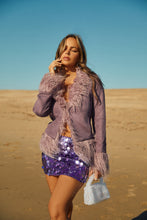 Load image into Gallery viewer, Purple Faux Fur Trim
